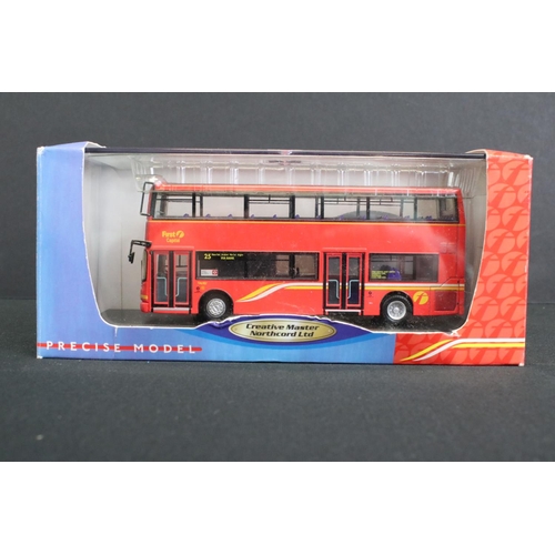 1018 - Five boxed / cased Creative Master diecast model buses to include 2 x Brighton & Hove (UKBUS 2006 & ... 