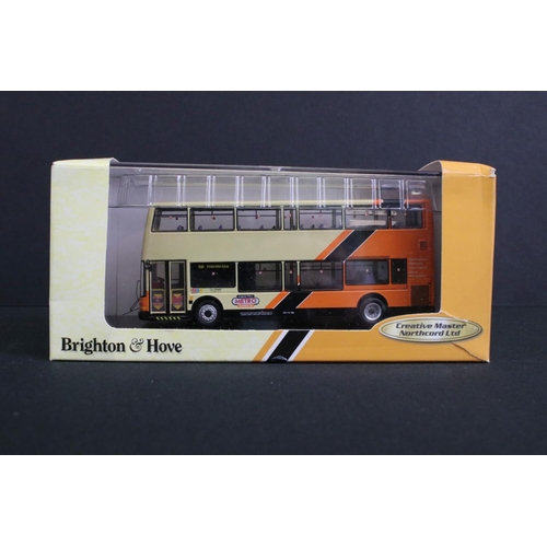 1018 - Five boxed / cased Creative Master diecast model buses to include 2 x Brighton & Hove (UKBUS 2006 & ... 