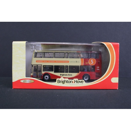 1018 - Five boxed / cased Creative Master diecast model buses to include 2 x Brighton & Hove (UKBUS 2006 & ... 