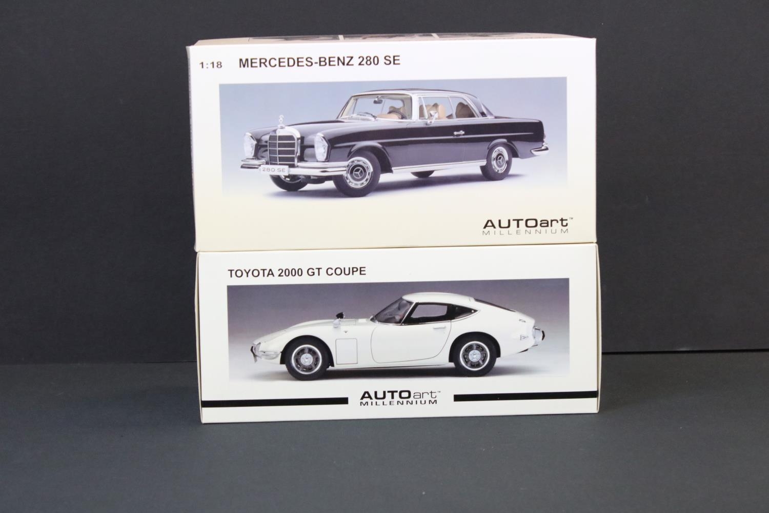 Two boxed AutoArt Millennium 1./18 diecast models to include