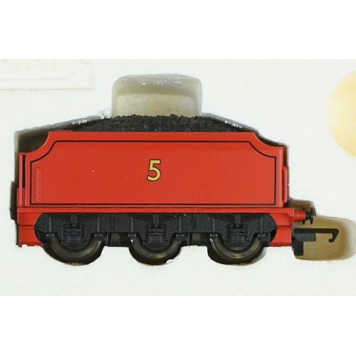 12 - Two boxed Hornby OO gauge Thomas & Friends to include R852 James the red engine and R383 Gordon the ... 