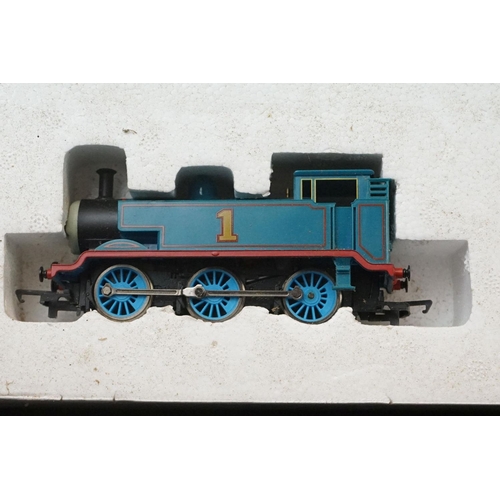 12 - Two boxed Hornby OO gauge Thomas & Friends to include R852 James the red engine and R383 Gordon the ... 