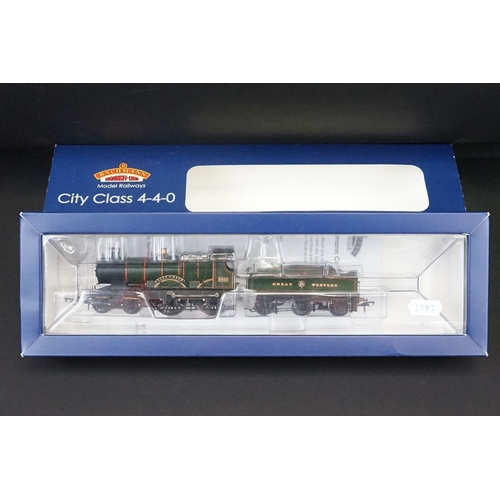 14 - Boxed Bachmann OO gauge 31726 City Class 3433 City of Bath GWR Garter Crest locomotive