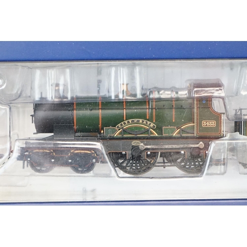 14 - Boxed Bachmann OO gauge 31726 City Class 3433 City of Bath GWR Garter Crest locomotive