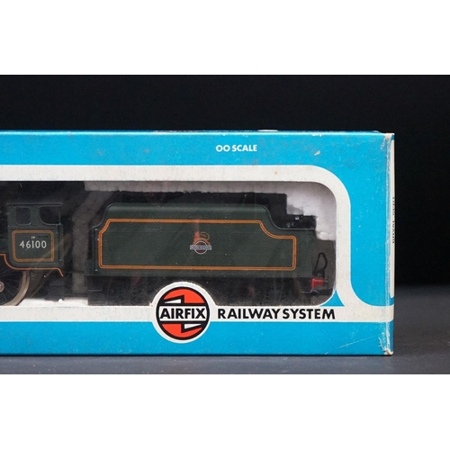 25 - Five boxed Airfix OO gauge locomotives to include 54150-1 Prairie Tank Loco 2-6-2 GWR green livery, ... 