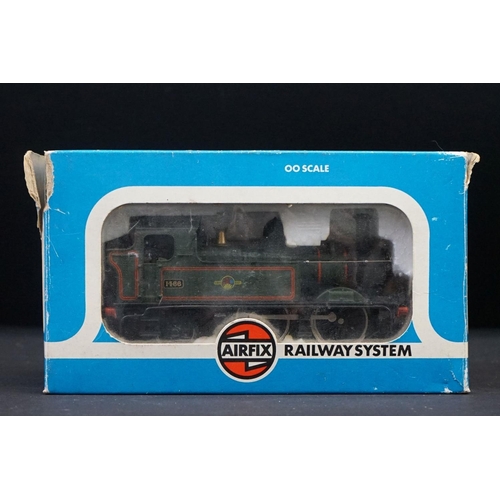 25 - Five boxed Airfix OO gauge locomotives to include 54150-1 Prairie Tank Loco 2-6-2 GWR green livery, ... 