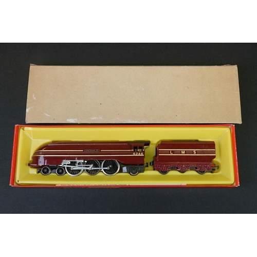 30 - Four boxed Triang Hornby locomotives to include R871 LMS 4-6-2 Coronation Locomotive in maroon, 2 x ... 