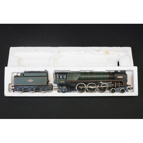 45 - Six Hornby OO gauge locomotives to include Loch Ness Highland Railway, Mallard, Britannia etc, condi... 