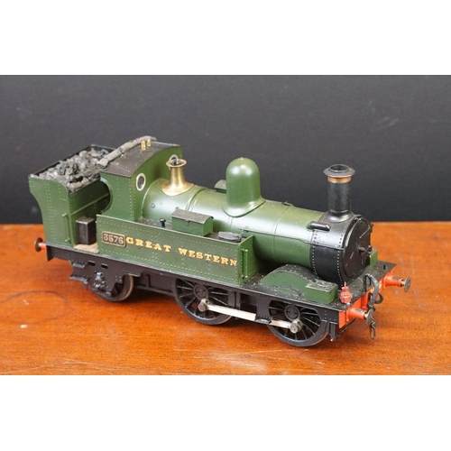 56 - Two cast kit built O gauge locomotives to include 2-4-0 GWR 1454 and 0-6-0 GWR 3576, both well made,... 