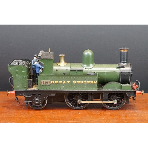 56 - Two cast kit built O gauge locomotives to include 2-4-0 GWR 1454 and 0-6-0 GWR 3576, both well made,... 