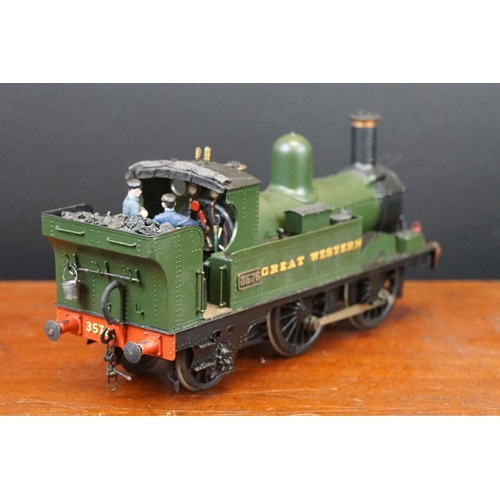 56 - Two cast kit built O gauge locomotives to include 2-4-0 GWR 1454 and 0-6-0 GWR 3576, both well made,... 