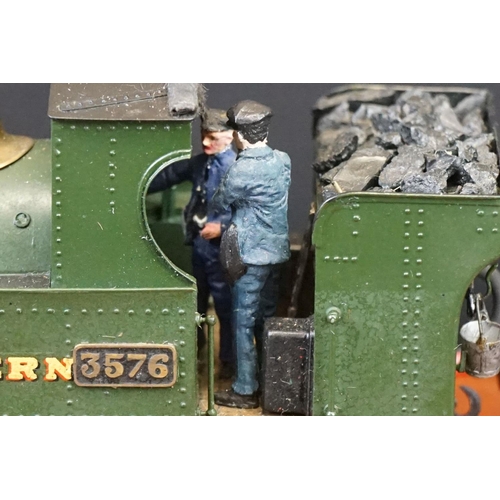 56 - Two cast kit built O gauge locomotives to include 2-4-0 GWR 1454 and 0-6-0 GWR 3576, both well made,... 