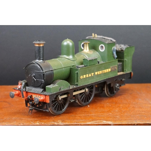 56 - Two cast kit built O gauge locomotives to include 2-4-0 GWR 1454 and 0-6-0 GWR 3576, both well made,... 