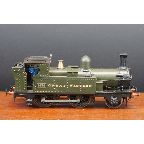 56 - Two cast kit built O gauge locomotives to include 2-4-0 GWR 1454 and 0-6-0 GWR 3576, both well made,... 