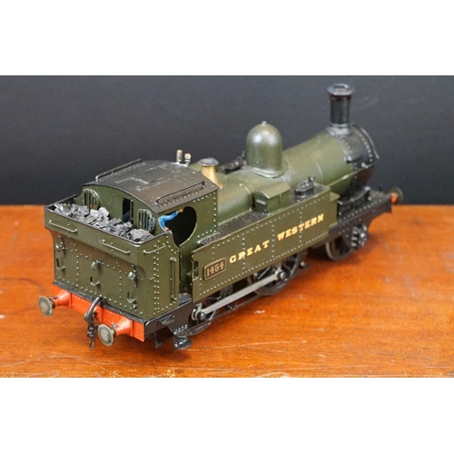 56 - Two cast kit built O gauge locomotives to include 2-4-0 GWR 1454 and 0-6-0 GWR 3576, both well made,... 