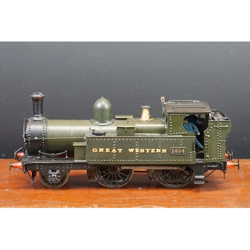 56 - Two cast kit built O gauge locomotives to include 2-4-0 GWR 1454 and 0-6-0 GWR 3576, both well made,... 