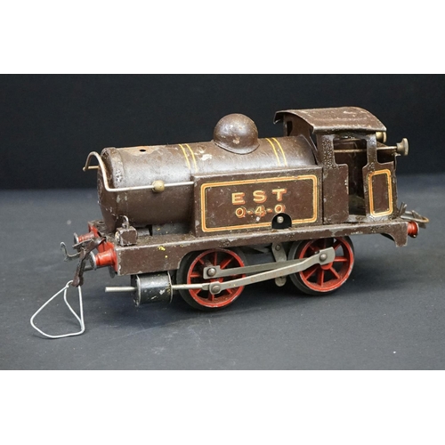 58 - Four Hornby O gauge locomotives to include French Serie Hornby 0-4-0 Etat 020-511 with Etat 25-511 t... 