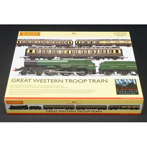 8 - Boxed ltd edn R3219 Great Western Troop Train Pack, complete and ex