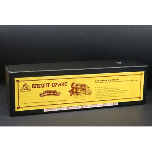 65 - Boxed Special ltd Release edn Bassett Lowke O gauge 99002 LMS Stanier 2-6-0 Mogul locomotive, ex