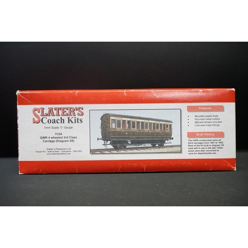 100 - 19 O gauge items of kit built rolling stock in boxes featuring Slaters, Parkside Dundas, Andrews, Bl... 