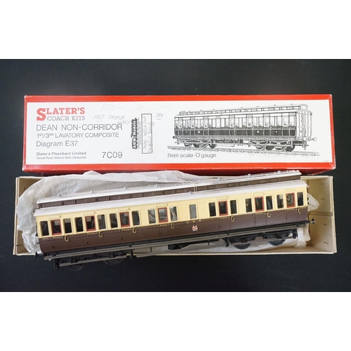 100 - 19 O gauge items of kit built rolling stock in boxes featuring Slaters, Parkside Dundas, Andrews, Bl... 