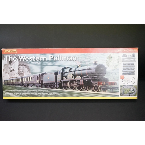 104 - Boxed Hornby OO gauge R1048 The Western Pullman electric train set complete with Cadbury Castle loco... 