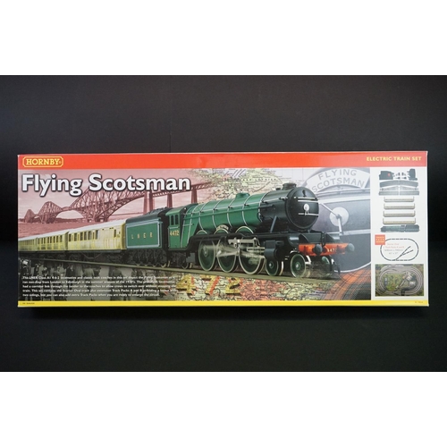 106 - Boxed Hornby OO gauge R1039 Flying Scotsman electric train set, complete with items wrapped in origi... 