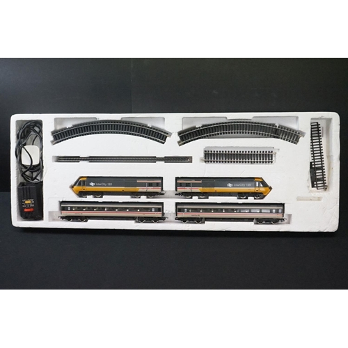 114 - Three boxed OO gauge train sets to include Hornby R176 Flying Scotsman set, Lima Inter City 125 set ... 