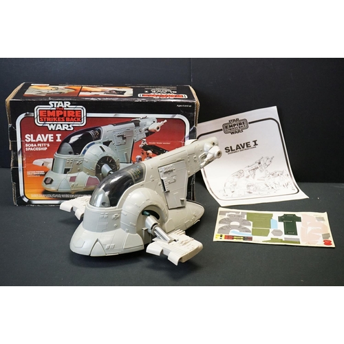 1683 - Star Wars - Three boxed Vehicles to include Palitoy Slave I with instructions & unused sticker sheet... 