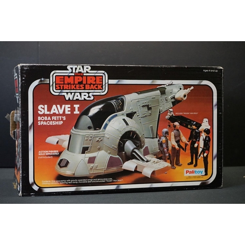 1683 - Star Wars - Three boxed Vehicles to include Palitoy Slave I with instructions & unused sticker sheet... 