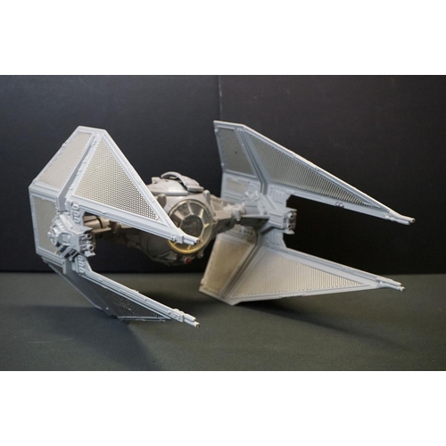 1684 - Star Wars - Three original play worn vehicles to include Tie Interceptor with instructions, Imperial... 