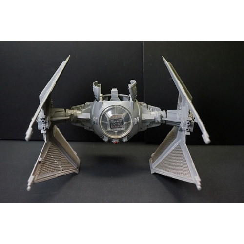 1684 - Star Wars - Three original play worn vehicles to include Tie Interceptor with instructions, Imperial... 