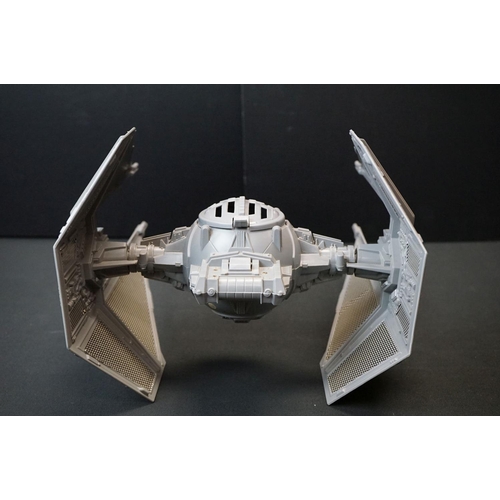 1684 - Star Wars - Three original play worn vehicles to include Tie Interceptor with instructions, Imperial... 