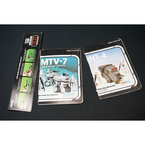 1686 - Star Wars - Nine play worn mini rigs to include Ewok Assault Catapult complete with instructions, IN... 