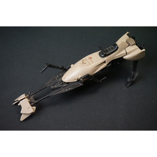 1687 - Star Wars - Four original play worn Star Wars vehicles to include Millennium Falcon (Light Barrier B... 