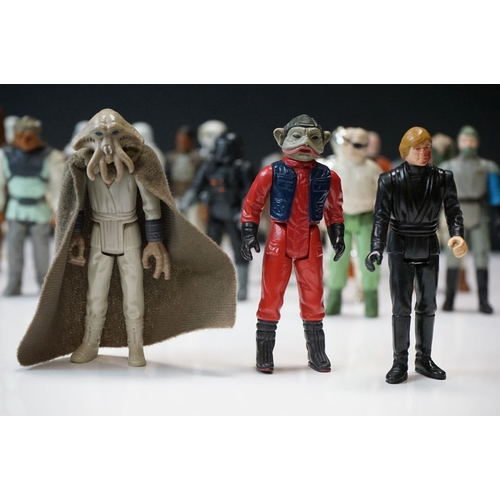 1688 - Star Wars - 30 play worn Star Wars figures to include 2 x Luke Skywalker (Jedi Knight), Nien Nunb, P... 