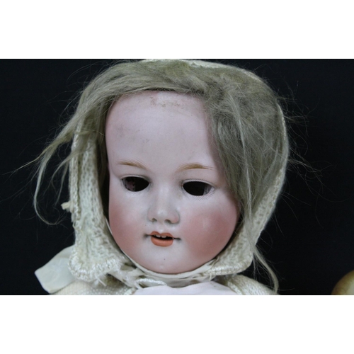 309 - Two early 20th C German bisque headed dolls to include SHA 339-2 baby doll, sleeping blue glass eyes... 