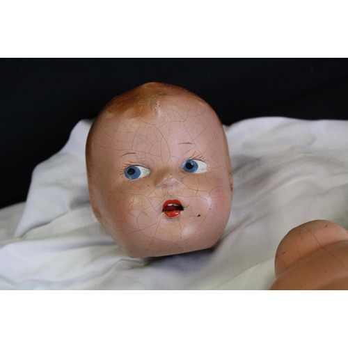 309 - Two early 20th C German bisque headed dolls to include SHA 339-2 baby doll, sleeping blue glass eyes... 