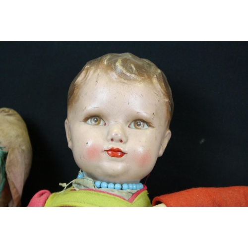 310 - Nine early-mid 20th C soft toys & dolls to include Norah Wellings, Baby Bumps, Dean's Rag Book etc