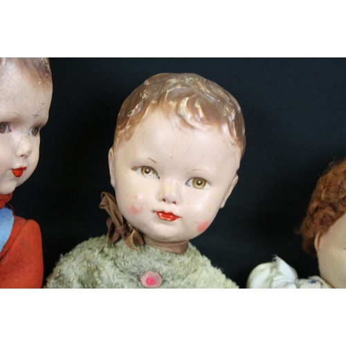 310 - Nine early-mid 20th C soft toys & dolls to include Norah Wellings, Baby Bumps, Dean's Rag Book etc