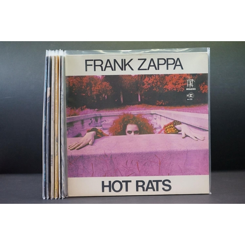 58 - Vinyl - 7 Frank Zappa / Mothers Of Invention LPs to include Hot Rats, Joe's Garage Act I, Apostrophe... 