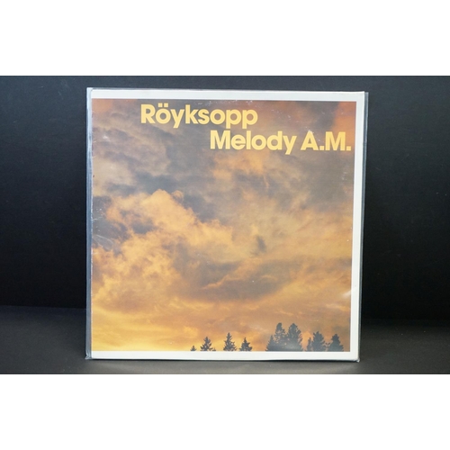 74 - Vinyl - 2 LPs on Wall Of Sound Records to include Röyksopp Melody A.M. (WALLLP 027) EX, and Les Ryth... 