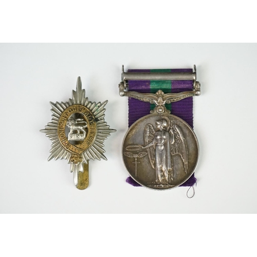 1 - A British Full Size General Service Medal (GSM) With Malaya Bar, Named And Issued To No.22656251 Pri... 