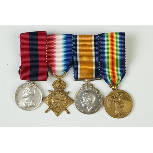 11 - A British Military World War One Miniature Medal Group Of Four To Include The Great War Of Civilisat... 