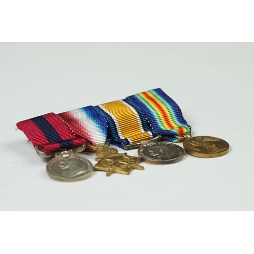 11 - A British Military World War One Miniature Medal Group Of Four To Include The Great War Of Civilisat... 