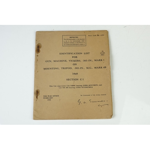 17 - A Small Collection Of Military Ephemera To Include War Department Technical Manual TM9-1223 Twin Cal... 