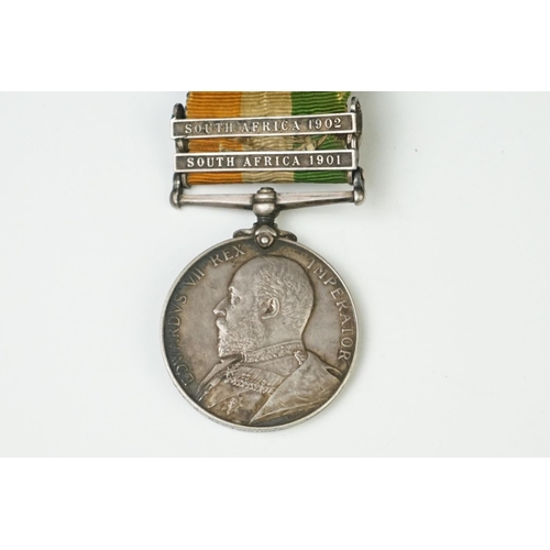 4 - A British Boer War / South Africa Full Size Medal Pair To Include The Queens South Africa Medal With... 