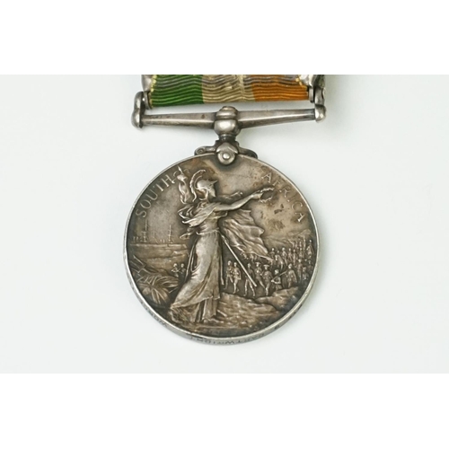 4 - A British Boer War / South Africa Full Size Medal Pair To Include The Queens South Africa Medal With... 