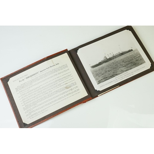 8 - Two Military Interest Photograph Albums Complete With Contents Relating To The Royal Navy HMS Shrops... 