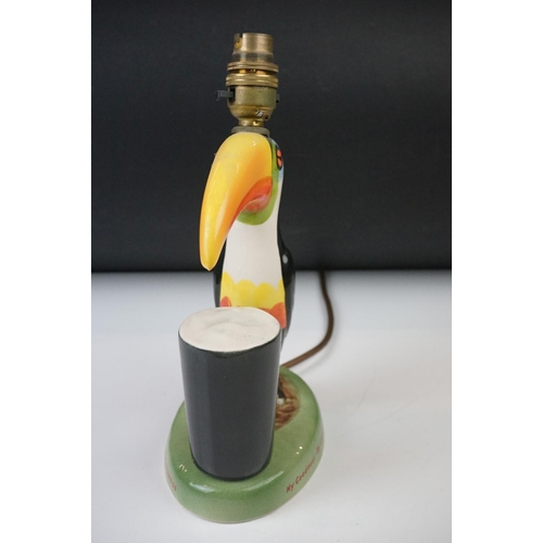 20 - Advertising - Carlton ware Guinness Toucan Ceramic Table Lamp, motto reads ' My Goodness - My Guinne... 